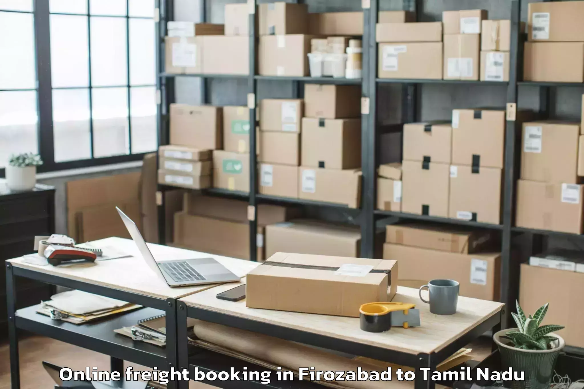 Expert Firozabad to Chennai Port Trust Online Freight Booking